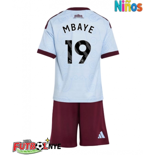 Camiseta Aston Villa Ibrahim Mbaye #19 Tercera Equipación para niños 2026-27 manga corta (+ pantalones cortos)